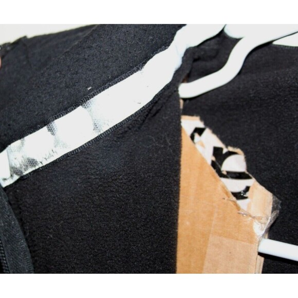 Aeropostale A87 Men's Black Fleece Hoodie Jacket Full Zip Pockets Logo Sz Large - Picture 5 of 8